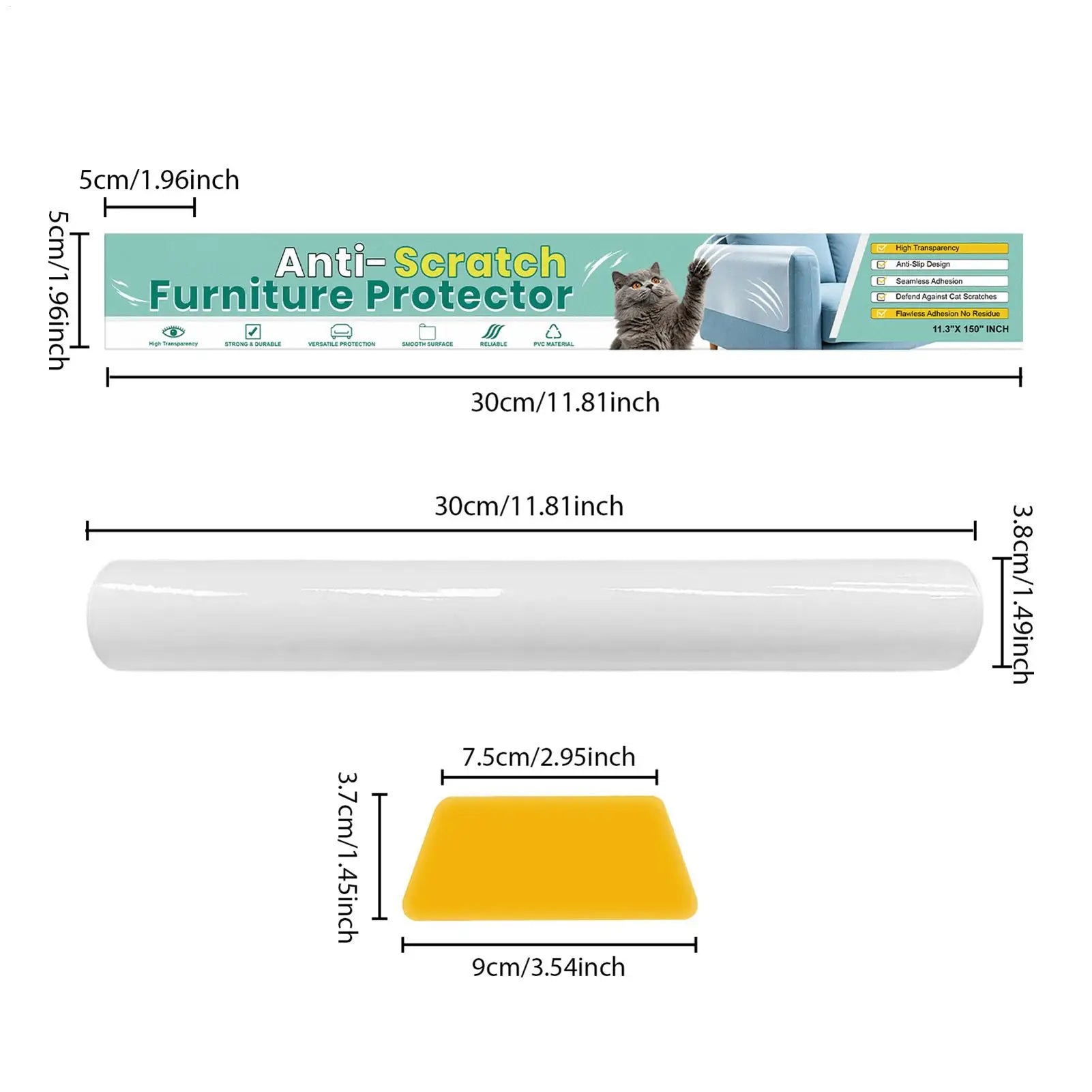 Cat Scratch Tape Adhesive Transparent Guard Anti Furniture Protector