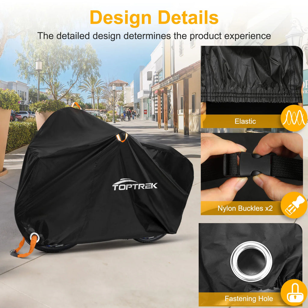Toptrek 210D All-Weather Bike Cover Waterproof Dustproof UV Resistant Durable Multipurpose portable Bicycle Protector Cycling Zpaxo