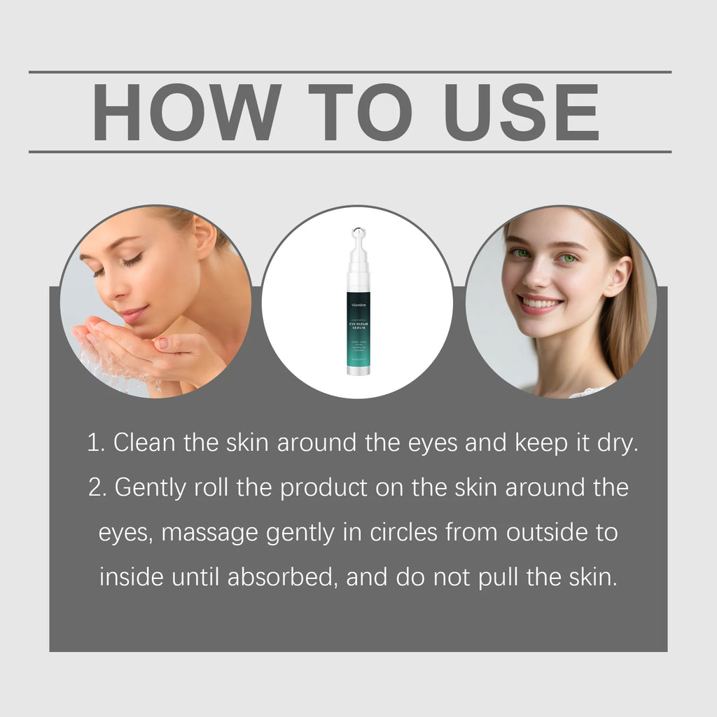 Retinol Eye Serum Massage Roller Eye Bag Removal Fade Fine Line Anti Dark Circle Puffiness Lifting Firm Brighten Eye Skin Care Zpaxo
