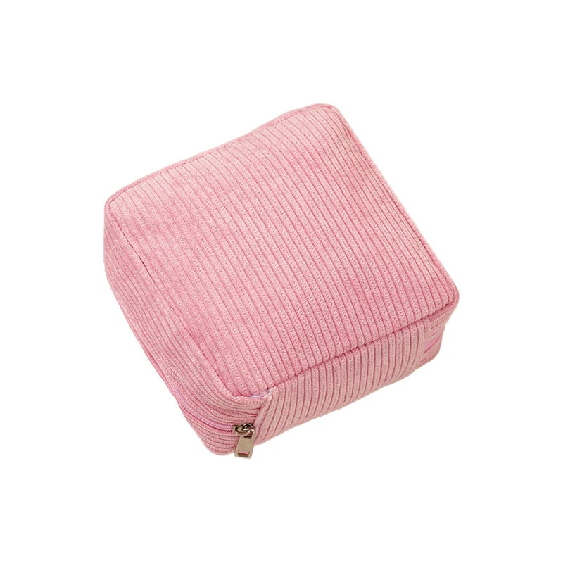 Sanitary Napkins Organizer Bags Women Portable Makeup Lipstick Travel Organizer Bag Multifunctional Mini Earphone Storage Pouch Zpaxo Pink