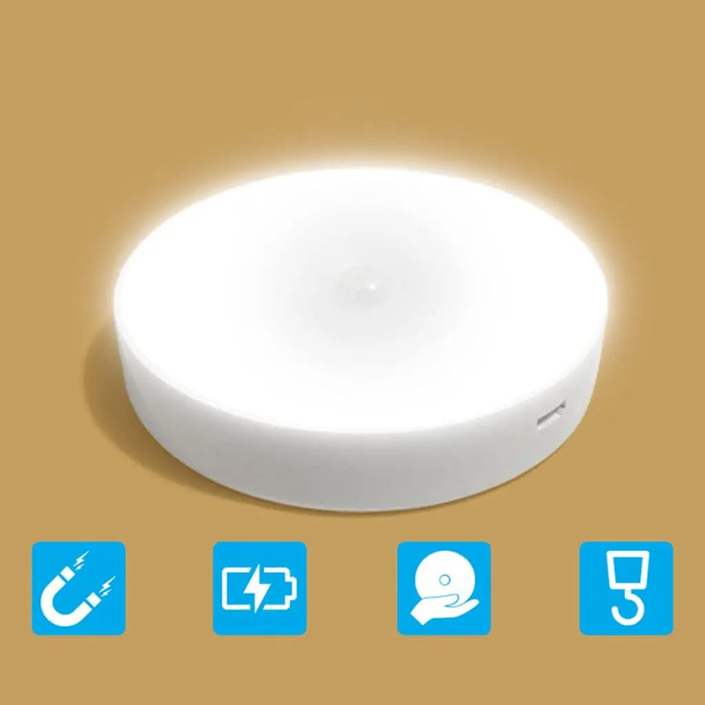 USB Motion Sensor Night Light Rechargeable Cupboard Closet Garage Zpaxo
