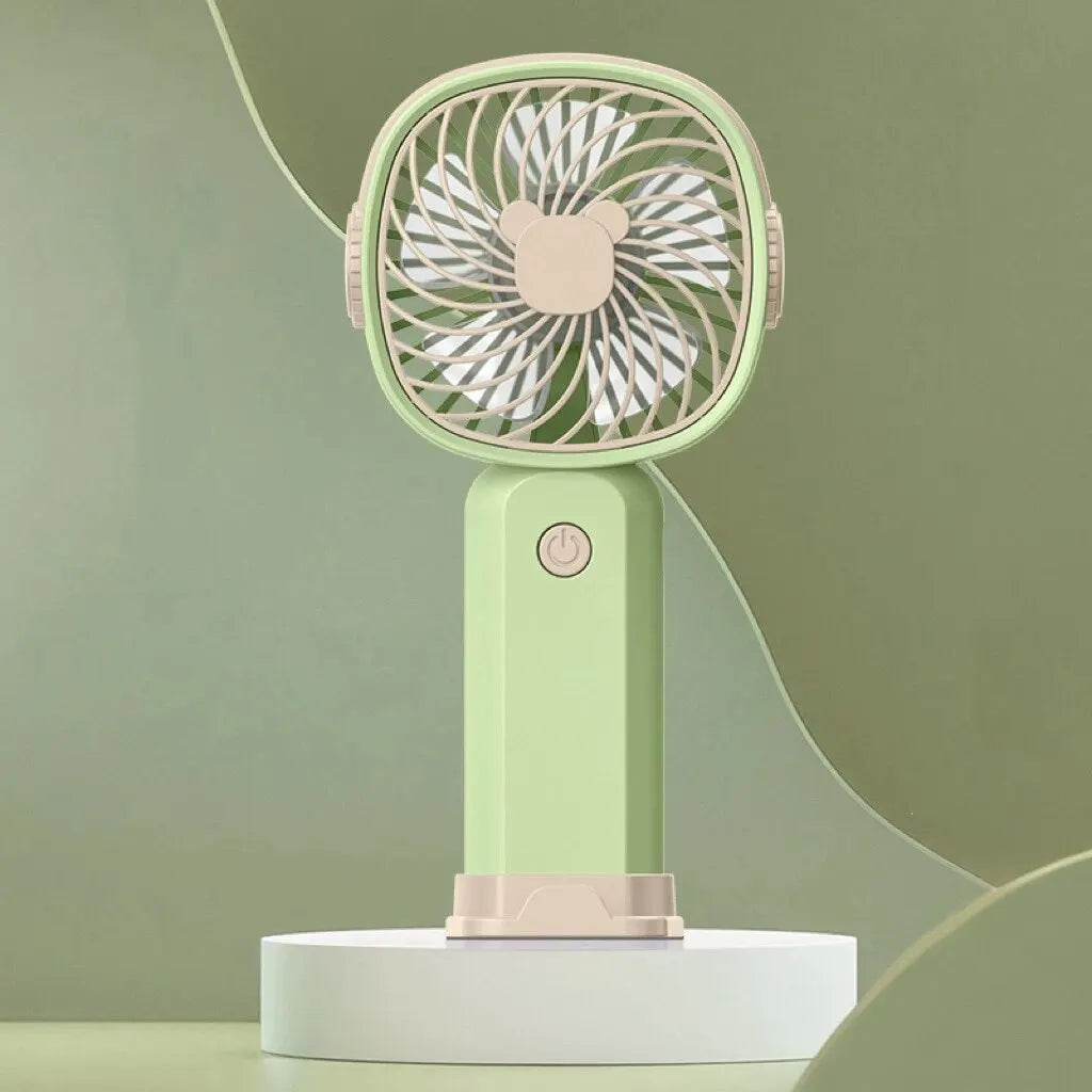 Mini USB Handheld Fan Multi-Functional Desktop With Stand Eectric Fan Students Outdoor Portable Portable Small Fan Zpaxo Green