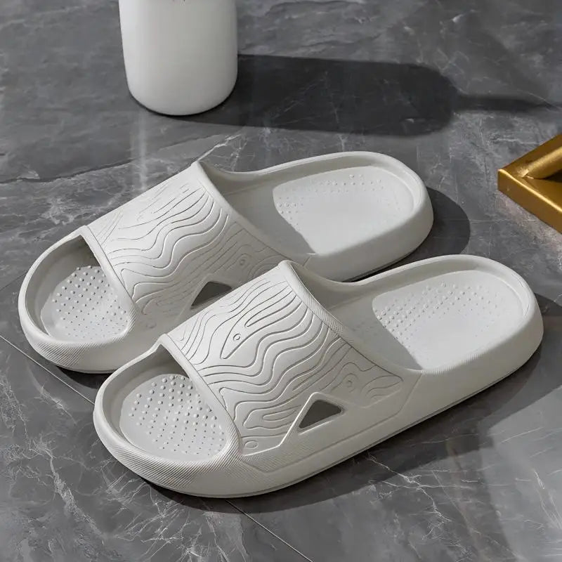 SHAJI Unisex Couple Cloud Slides Summer EVA Thick Sole Non Slip