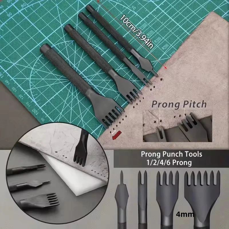 Leather craft tool hand sewing set, leather carving, DIY sewing needle, canvas thread combination, 20 pcs printing punch Zpaxo