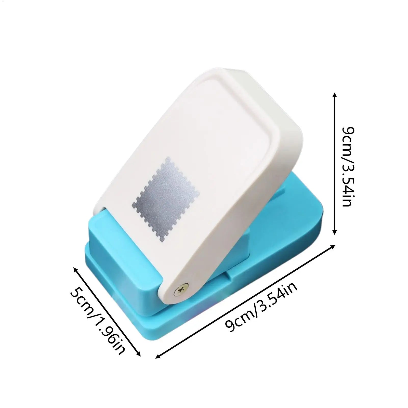 Rectangle Postage Stamp Punch Lever Action Craft Punch for Paper Crafting Scrapbooking Various Materials Punching Tool Zpaxo