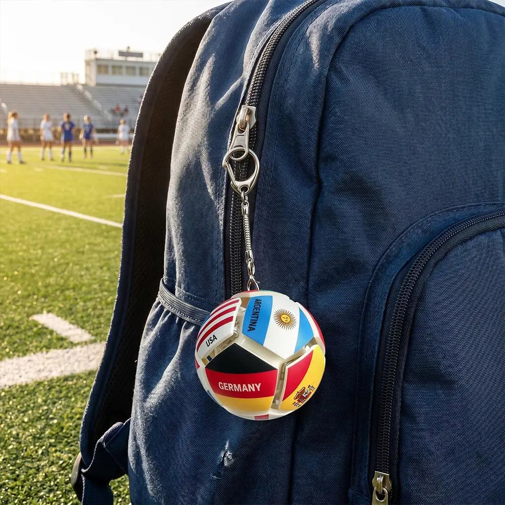 2026 New Soccer Ball Fidget Keychain Mechanical Clicker Stress Relief Sensory Toy Football Fans Pendant Gift Zpaxo