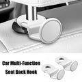 2-Pack Car Headrest Hooks – Clip-On Bag & Storage Organizer Car Headrest Hook Zpaxo WHITE