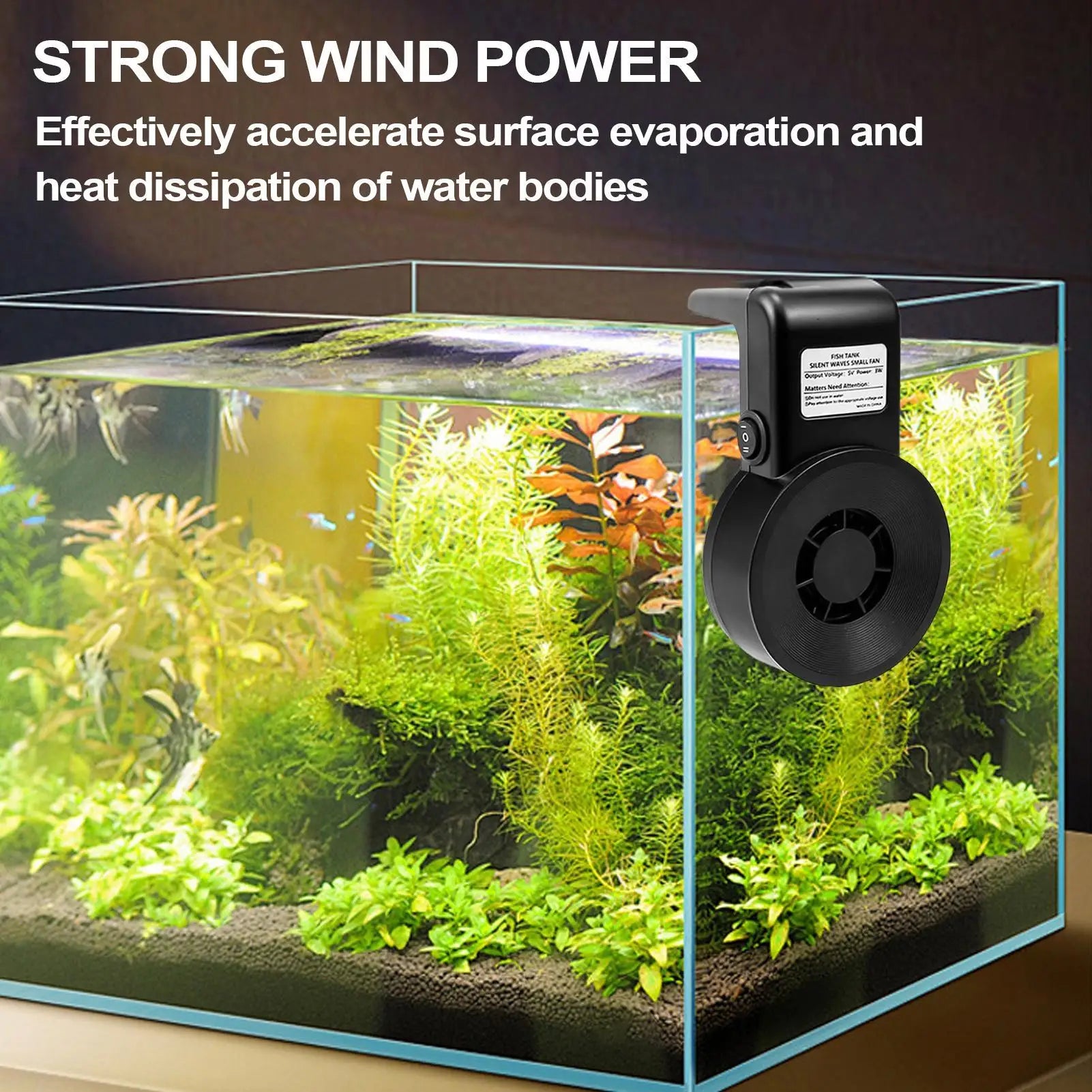 Water Chiller Aquarium Fish Tank Cooling System Adjustable 2 Speed