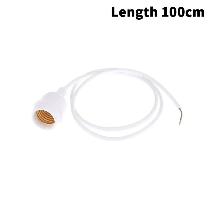 Waterproof E27 Lamp Holder Power Cord Socket 20 30 50 100 Outdoor Zpaxo White 1M