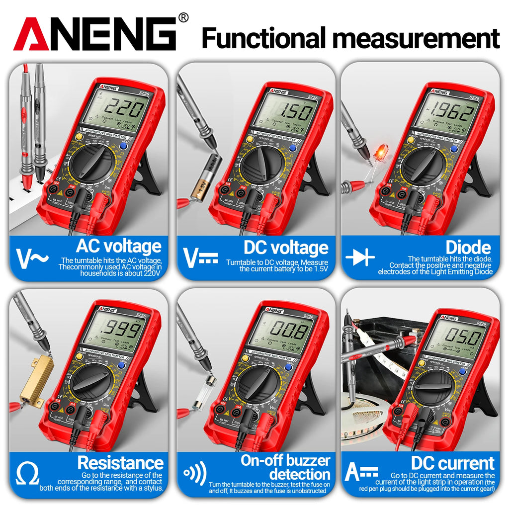 Precision Digital Display Auto Repair Electrician Testing Instrument
