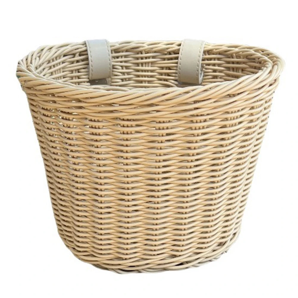 Rainbow Bicycle Basket+bell+tassel+stickers Kid Front Handlebar Zpaxo Beige
