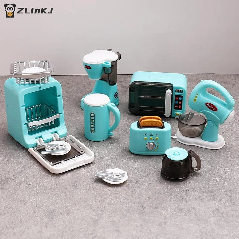 ▶1Set 1:12 Dollhouse Miniature Coffee Machine Egg Beater Home Appliances Decor Toy Doll House Accessories Zpaxo
