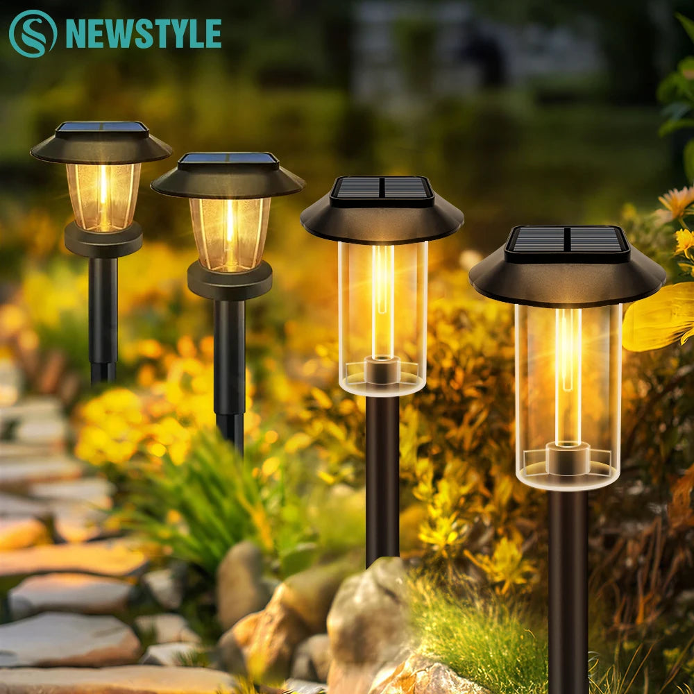 Solar Pathway Lights Outdoor Waterproof 1-4PCS Garden Landscape Lights Tungsten Lamp for Yard Lawn Walkway Path Decor ﻿ Zpaxo