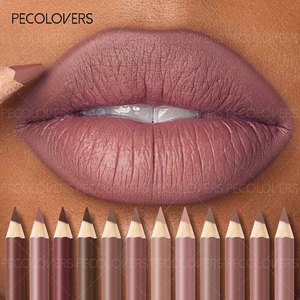 1PC Matte Lip Liner Long-lasting, Brown, Purple, Pink Series, Waterproof Lipstick Lip Liner Women'S Lip Cosmetics Zpaxo