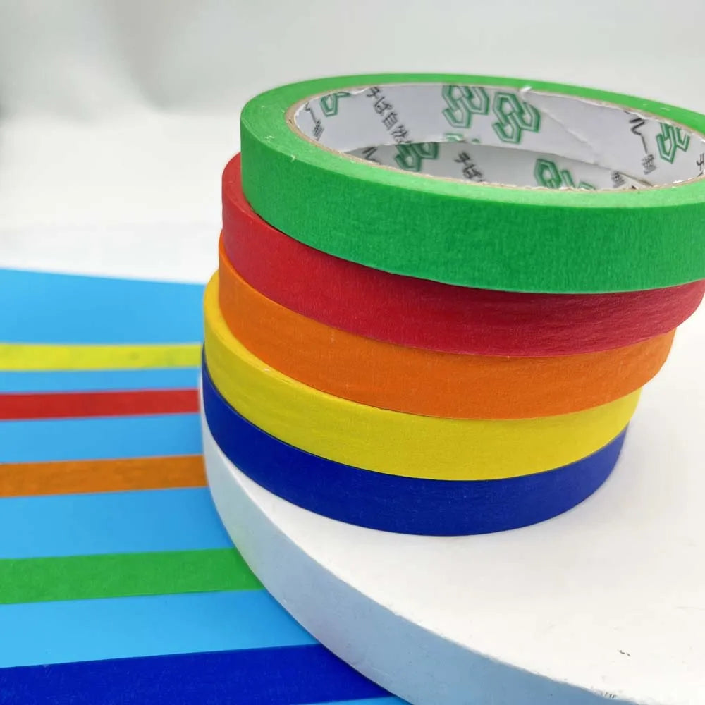 20M Colored Masking Tape Painting Painters Tape for Artist Decorators Indoor Decorating Crafts Spraying Adhesive Paint Tape Zpaxo