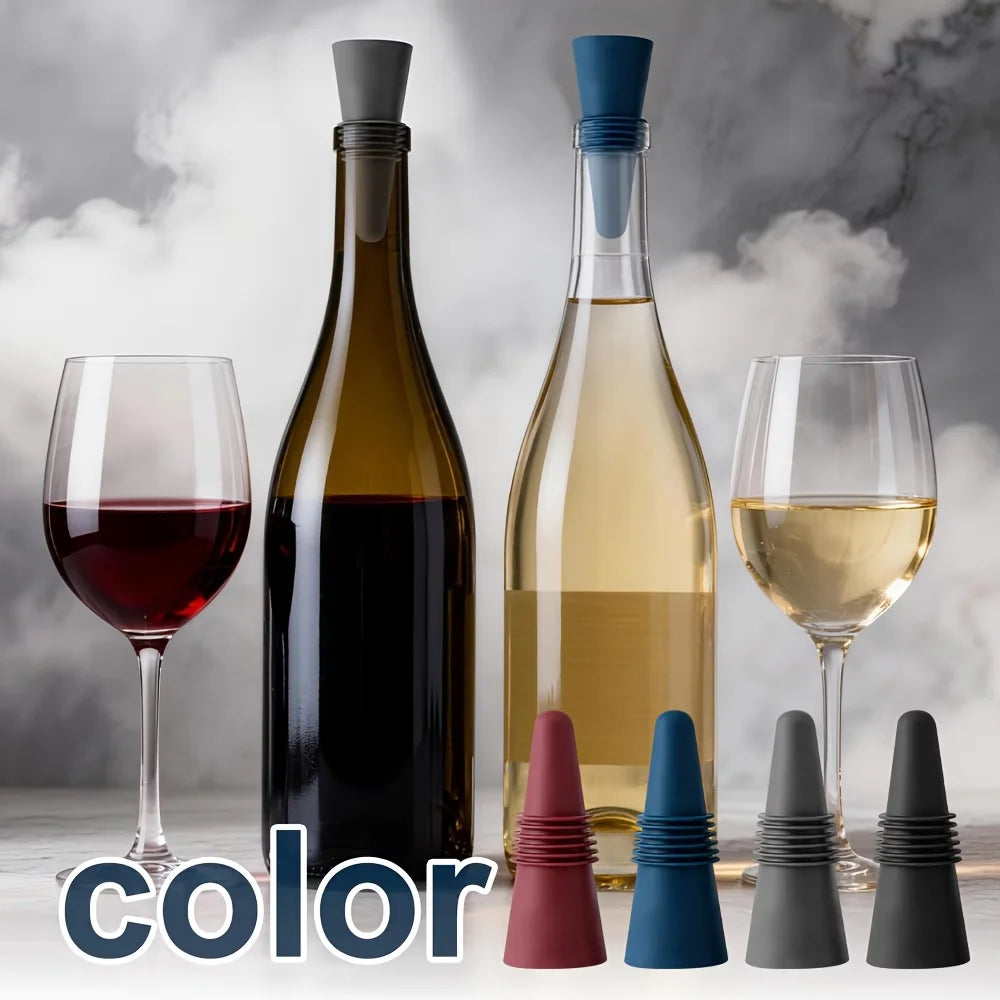 Wine Stoppers Beverage Bottle Sealer Soft Silicone Corks Grip Keeping Zpaxo