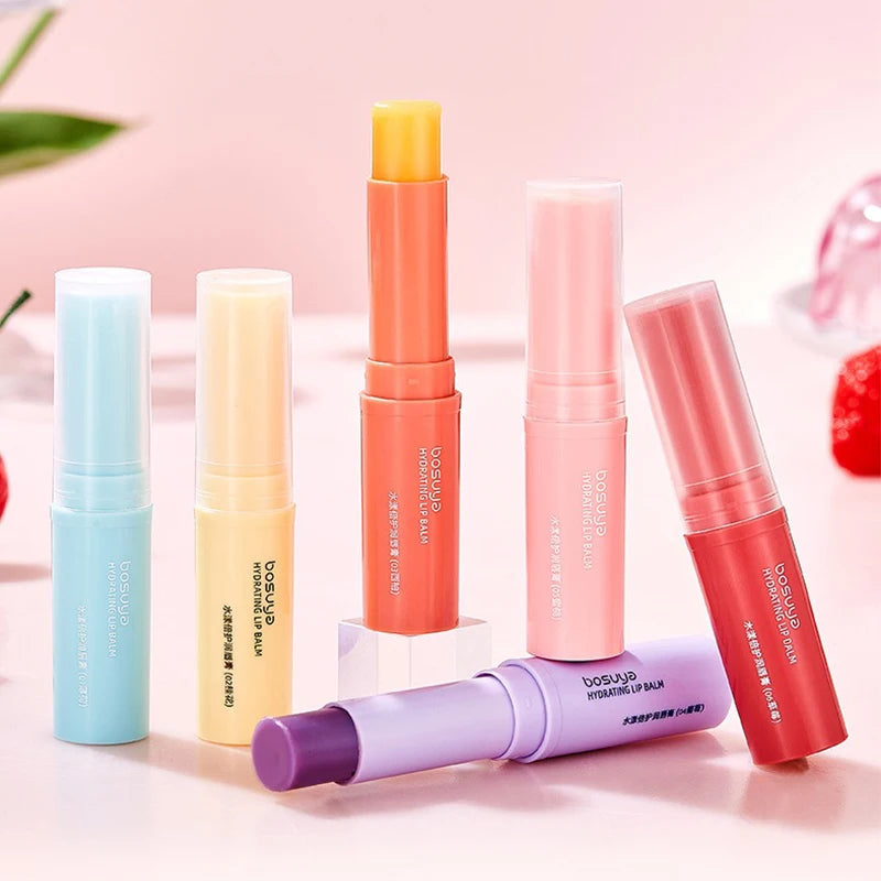Fruit Hydrating Lip Balm Long Lasting Nourishment Moisturizing Lipstick Non-sticky Anti-Cracked Lip Mask Daily Lip Care Makeup Zpaxo