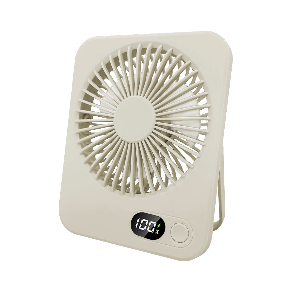 Mini Portable Desk Fan USB Rechargeable Foldable Table Camping Zpaxo Yellow