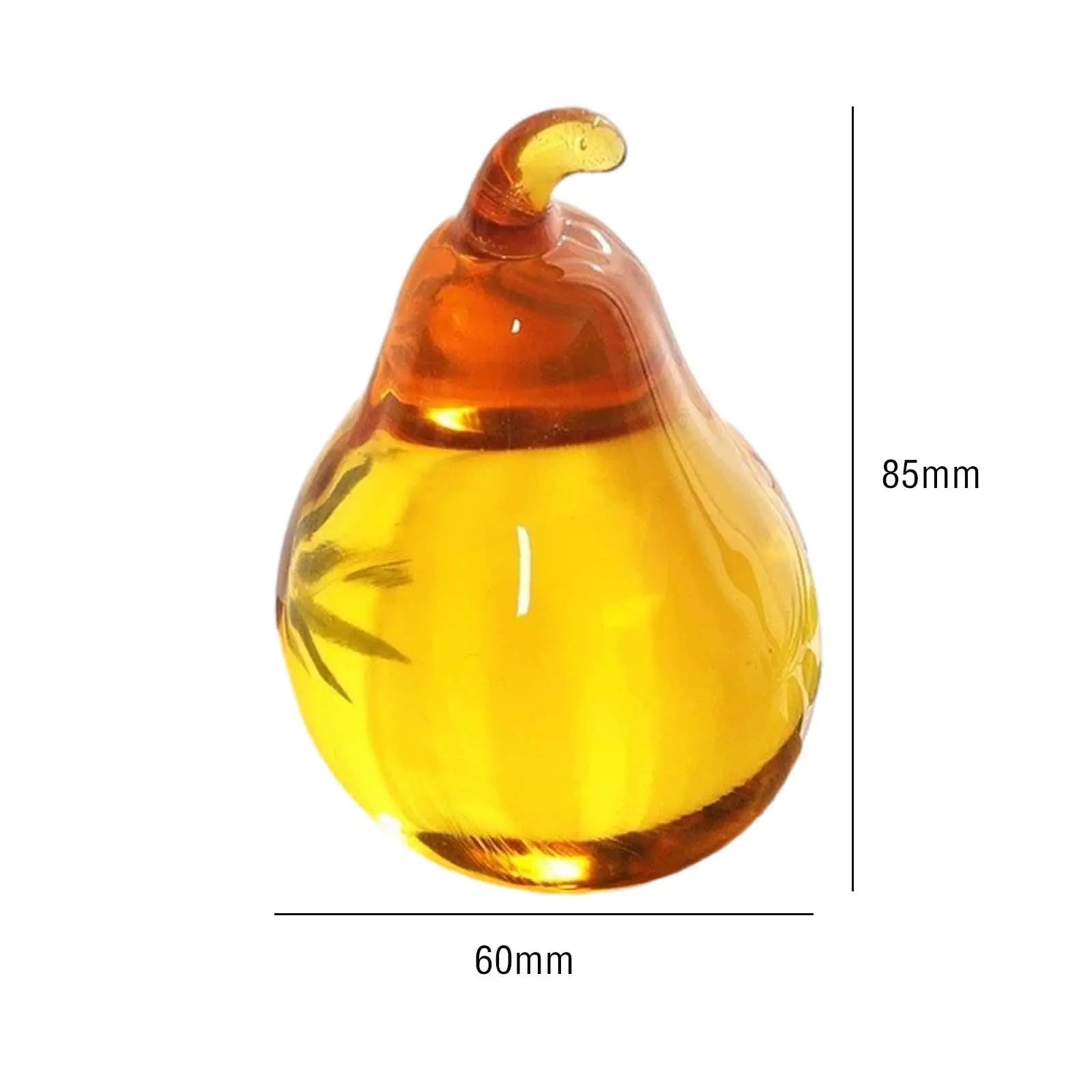 Glass Artificial Fruit Figurine – Decorative Desk Statue & Gift Glass Fruit Figurine Zpaxo