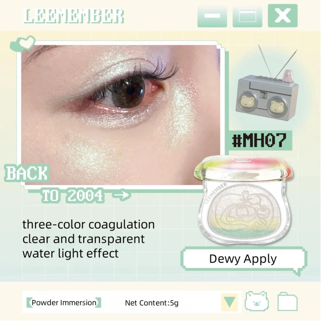 LEEMEMBER Satin Finish Multi Purpose Powder Summer Edition Blush Zpaxo MH07