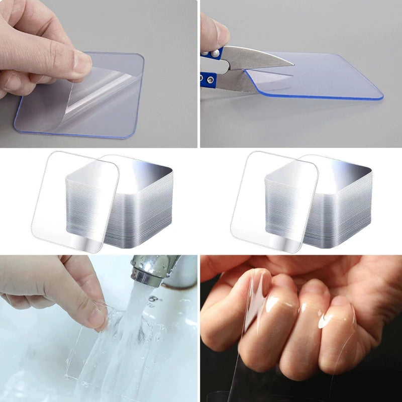 Extra Strong Glue Double Sided Adhesive Tape for Wood Square Wall Stickers Patch for Home Bathroom Seamless Waterproof Tapes Zpaxo