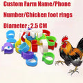 100 Customized Chicken Leg Rings Buckle-type Poultry Bands Marking