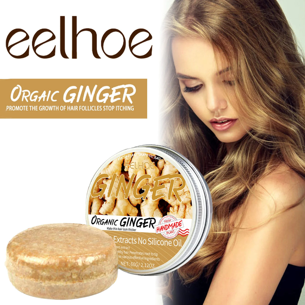 Ginger Shampoo Bar For Hair Growth 60g Anti Hair Loss With Ginger Oil Scalp Care Treatment For Thicker Hair Volumizing Hair Soap Zpaxo
