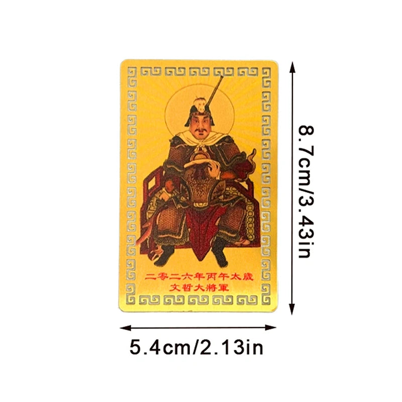 1 2 2026 Tai Sui Card Taoism Amulet Bring Good Luck Wealth Feng Shui Zpaxo