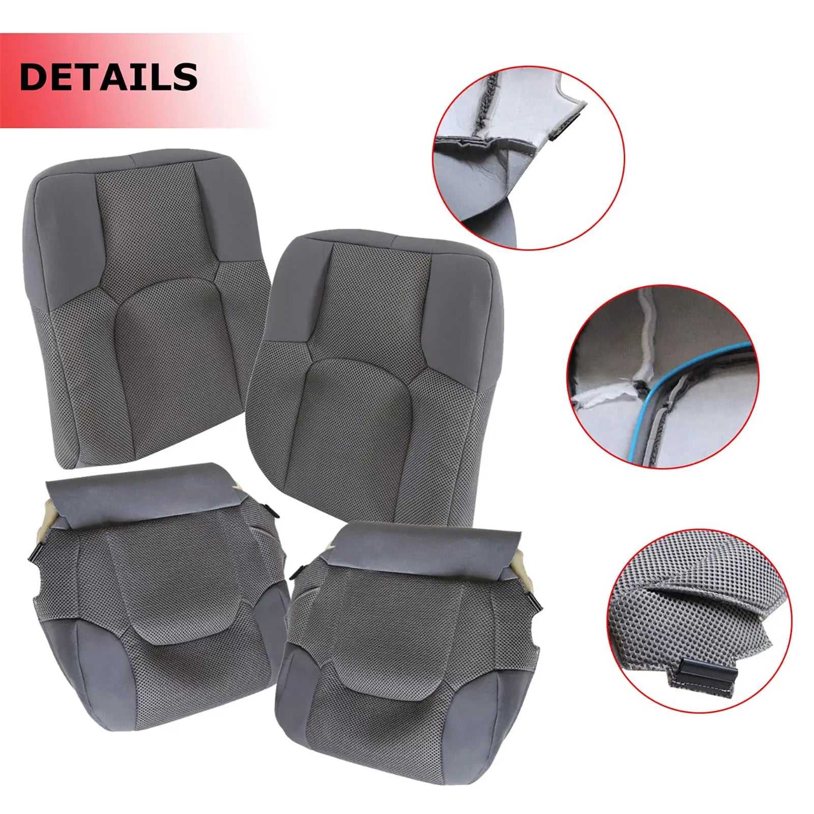 Nissan Frontier 2005-2019 Car Bottom Lean Back Cloth Seat Cover Trim