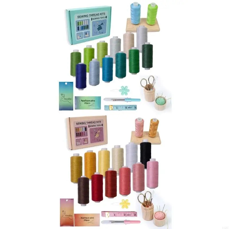 Fade Resistant Polyester Sewing Thread 12 Tone Accessory Frequent