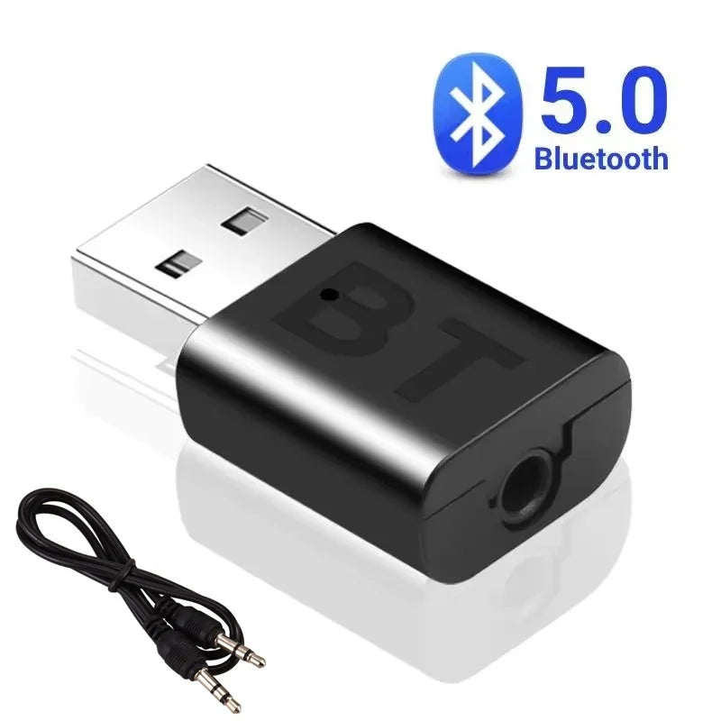 Mini Bluetooth 5.0 Audio Adapter Receiver Wireless Bluetooth Transmitter 3.5mm Jack AUX Car Stereo Music For TV Speaker Laptops Zpaxo