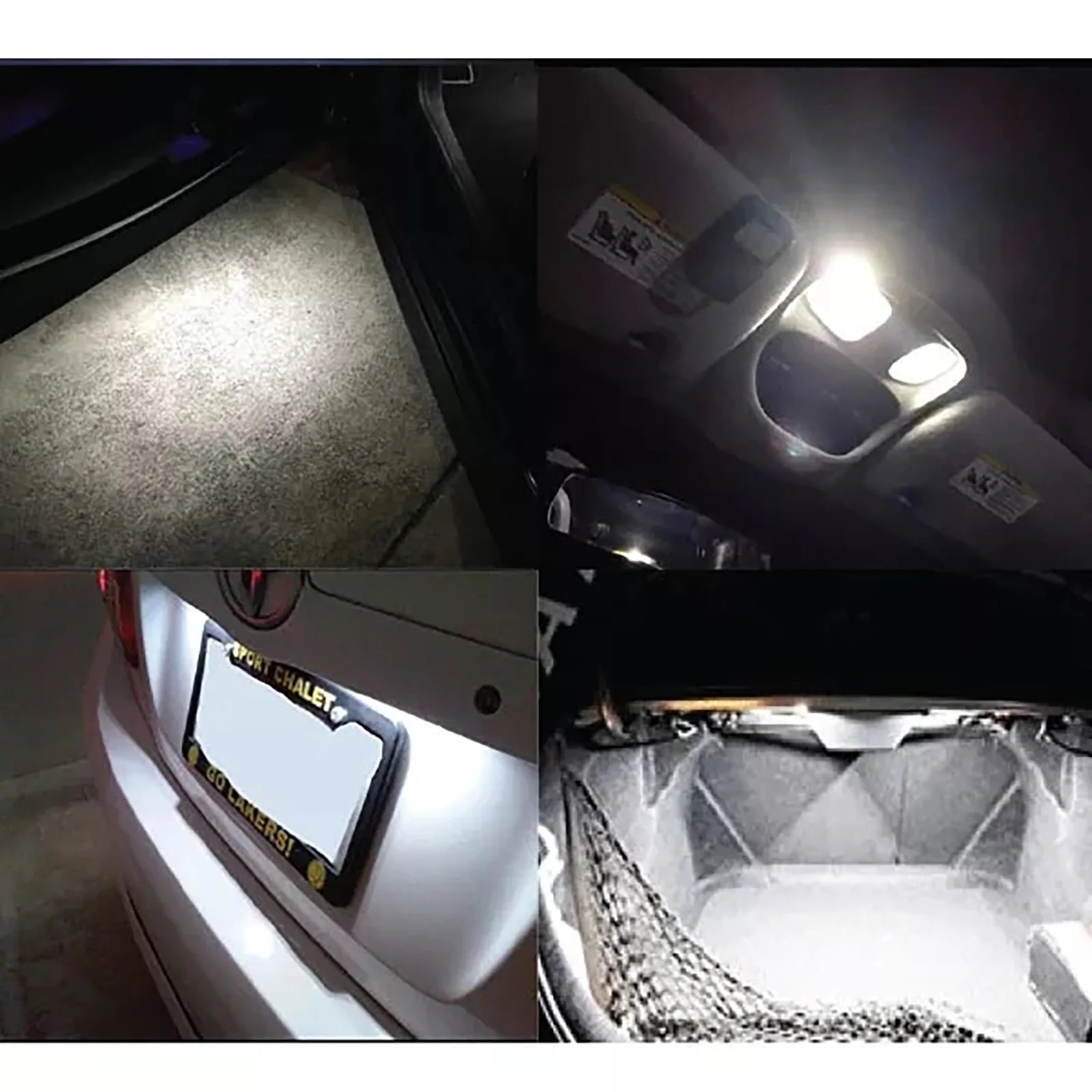 T10 White LED Bulbs 12V 8 SMD Bright Car Interior Dome Door Courtesy