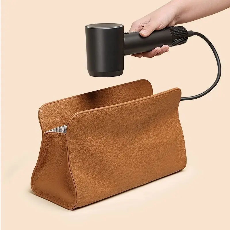 PU Leather Hair Tool Bag – Curling Iron & Flat Iron Organizer Hair Tool Organizer Zpaxo