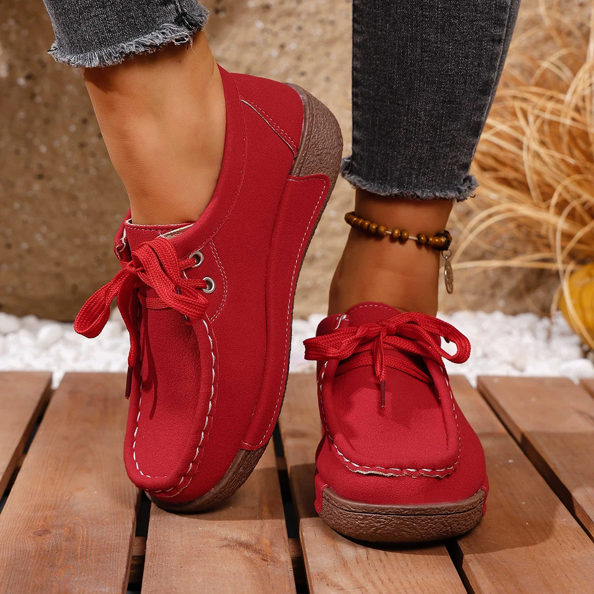 Plus Size Women Loafers Casual Soft Sole Anti-Slip Flat Shoes Women Spring 2025 New Comfortable Sneakers Women Zapatos De Mujer Zpaxo