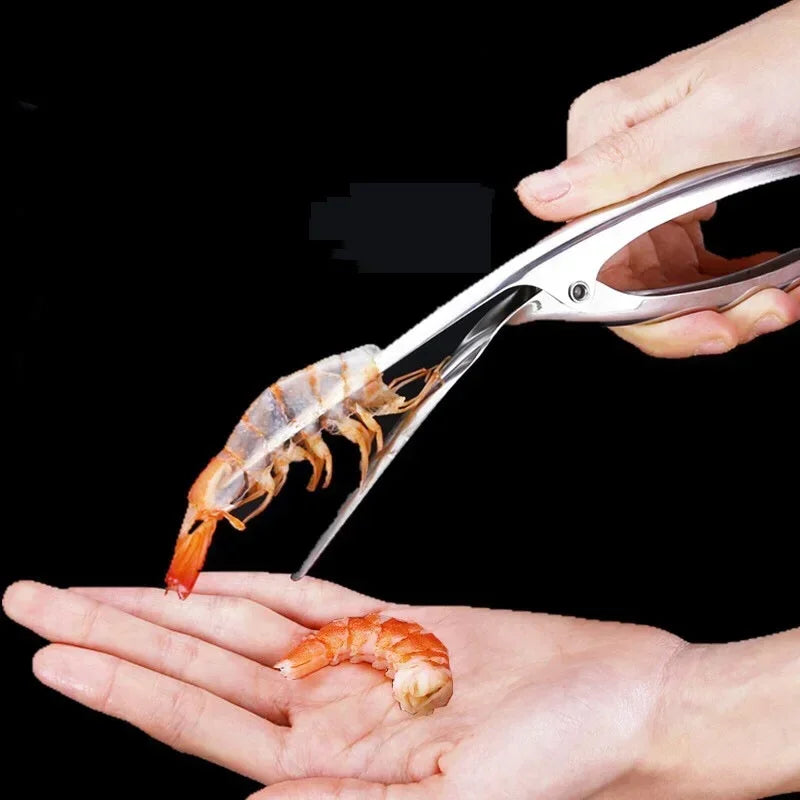 1/2pcs Stainless Steel Shrimp Stripper Shrimp Line Remover Peeler Cleaning Peeling Seafood Tools Kitchen Restaurant Accessories Zpaxo