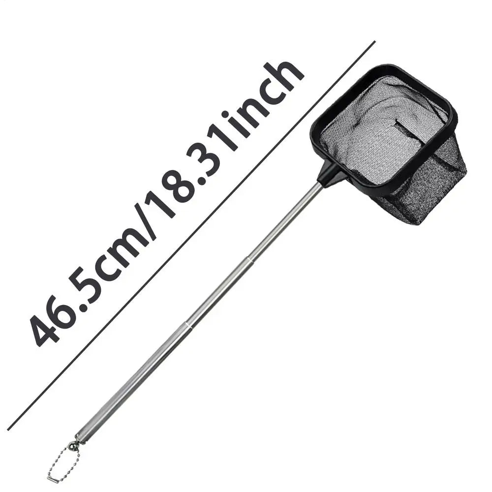 Extendable Long Handle Fine Mesh Net Aquarium Fish Skimmer Pond Pool