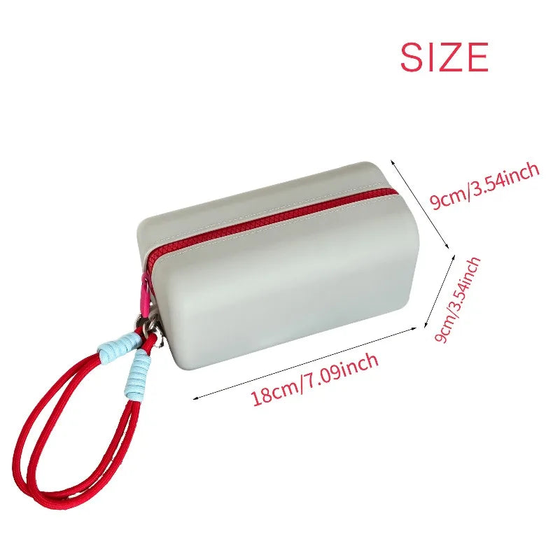 Large Silicone Makeup Bag Multifunctional Toiletry Pouch Hand Strap