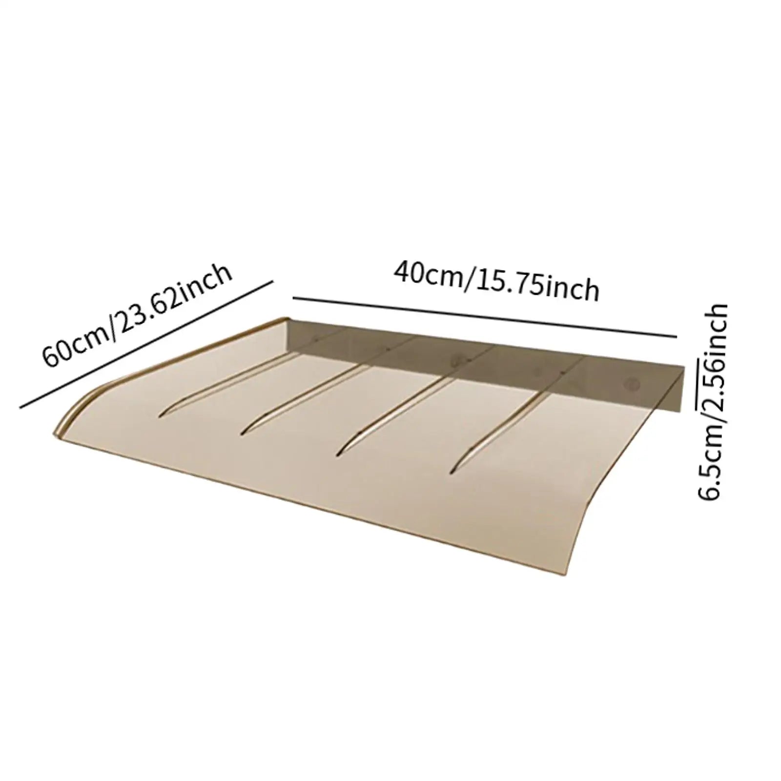Window Awning Door Canopy Easy to Install Impact Resistant Sun Shetter Cover for Garage Balcony Garden Exterior Front Door Zpaxo 60cmx40cm