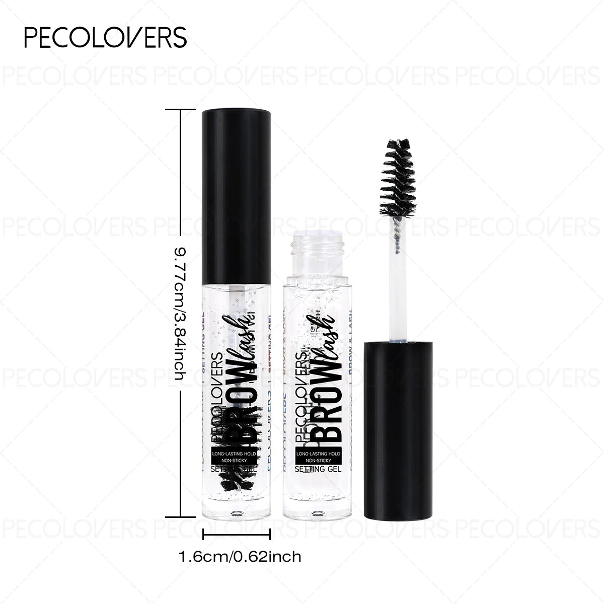 1PC Transparent Brow Gel with Brush, Strong Hold, Waterproof and Sweat-proof, Natural 3D Contouring, Gentle Formula Zpaxo