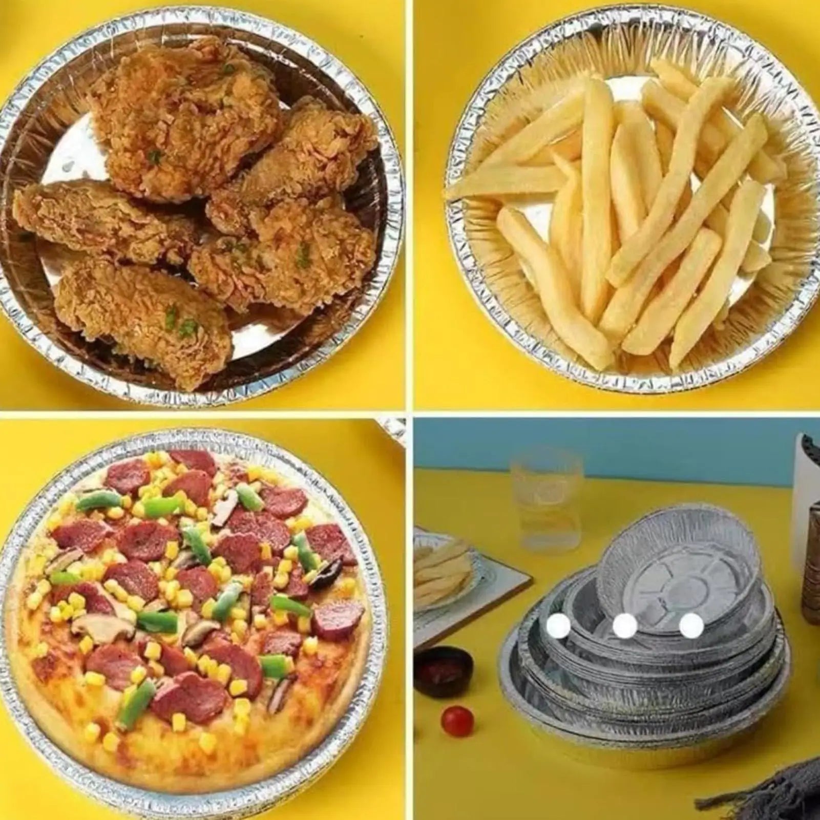 Air Fryer Liners Sheets Round Oil Proof Disposable Aluminum Foil