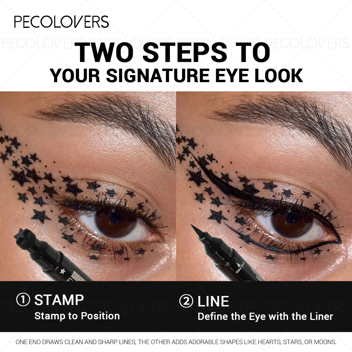Valentine's Day Liquid Eyeliner Stamp Waterproof Smudge-proof Zpaxo