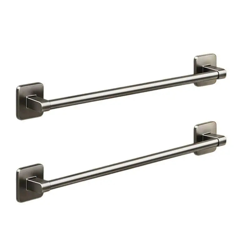 Non-drilling Towel Rack Double Layer Self Adhesive Bathroom Shower Zpaxo 2Layer Gray 50cm