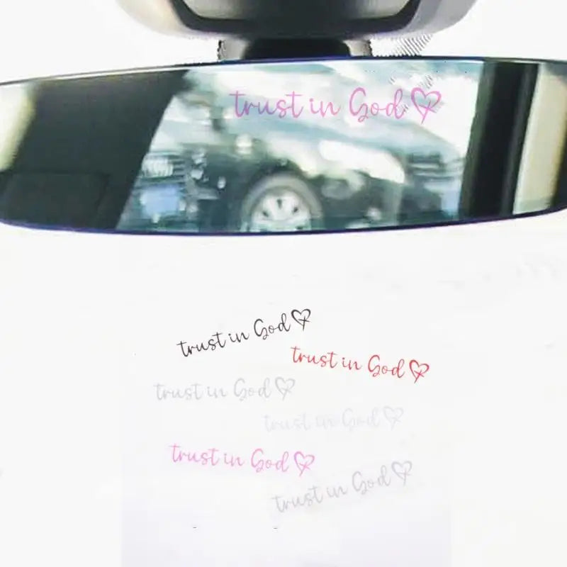 Christian Faith Heart Car Decal – Trust in God Bible Verse