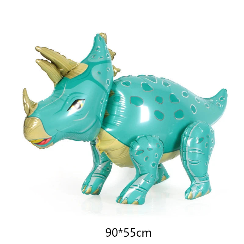 4D Giant Walking Dinosaur Foil Balloons Jungle Animal Childrens