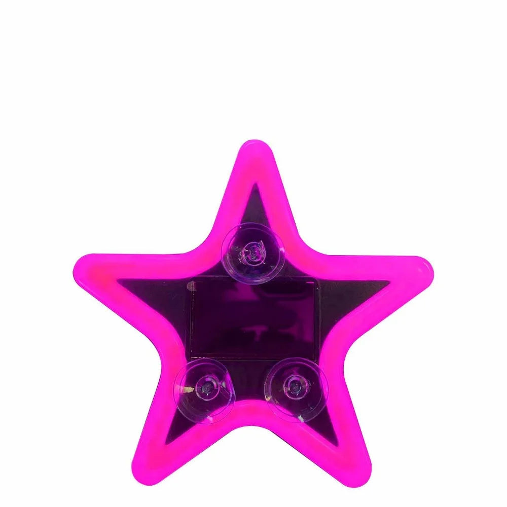 Solar Charging LED Car Window Lights Multiple Modes Sparkling Star Zpaxo Pink