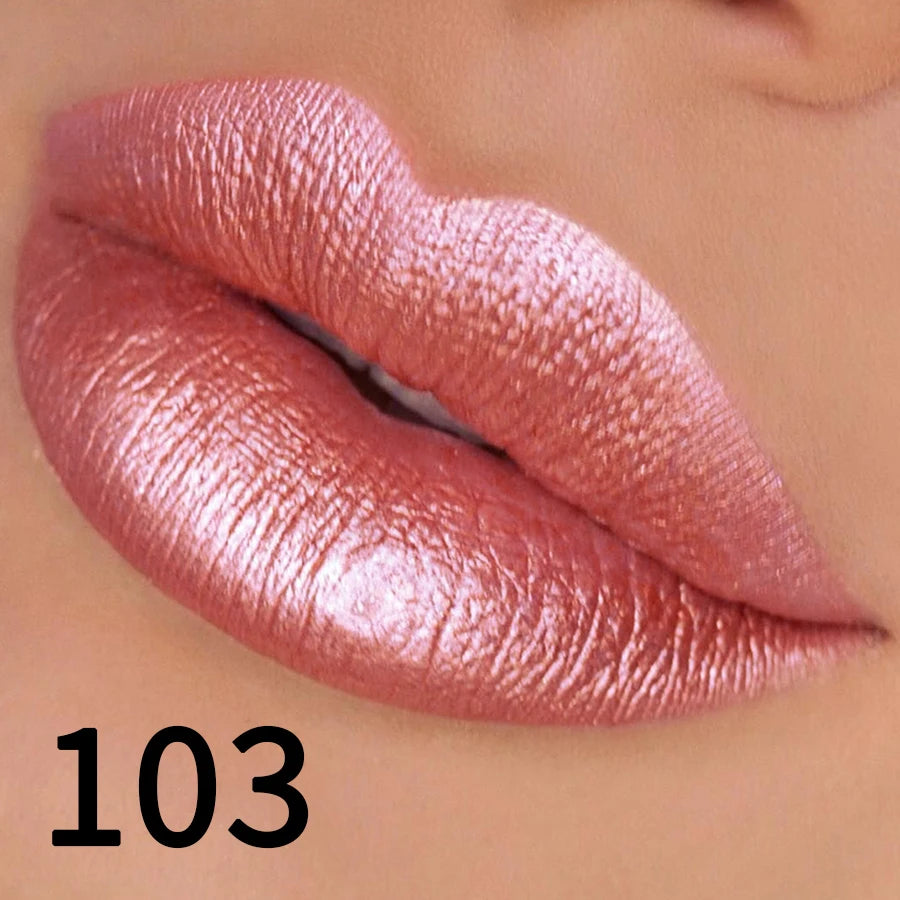 19 Colors Glitter Lipstick Hydrating Red Pink Sparkling Shine Lip Zpaxo 103