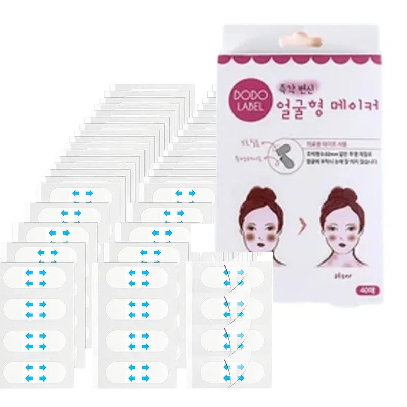 120/80/40Sheets V Lift Face Sticker Invisible Makeup Adhesive Lift Face Tape Slim Patch Breathable Sticker Lifting Tighten Chin Zpaxo
