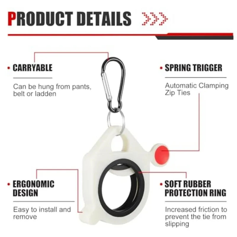 10-1pc Fluorescent Cable Tie Organizer Storage Cable Tie Holder Portable Cable Tie Storage Tool Electrical Wire Tie Organizer Zpaxo