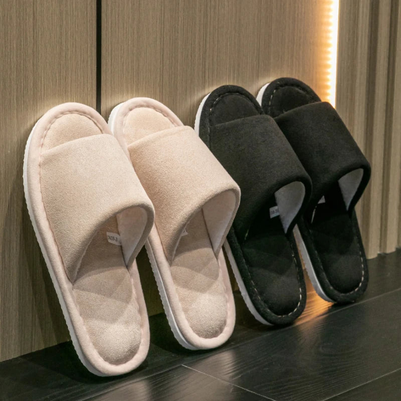 Men's Indoor Open Toe Slippers Soft Comfortable Home Shoes Anti-skid