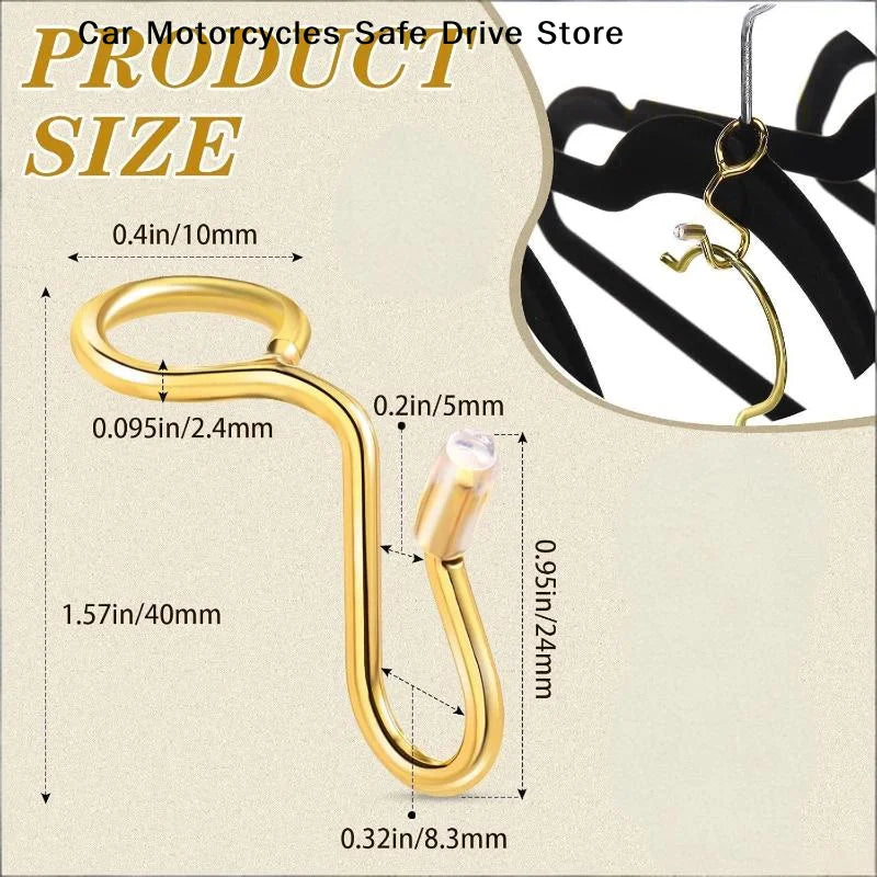 M10Pcs Hanger Connector Hooks Extender Stable Clothes Closet